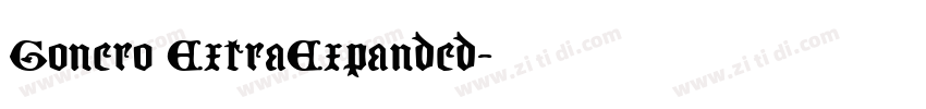 Gonero ExtraExpanded字体转换